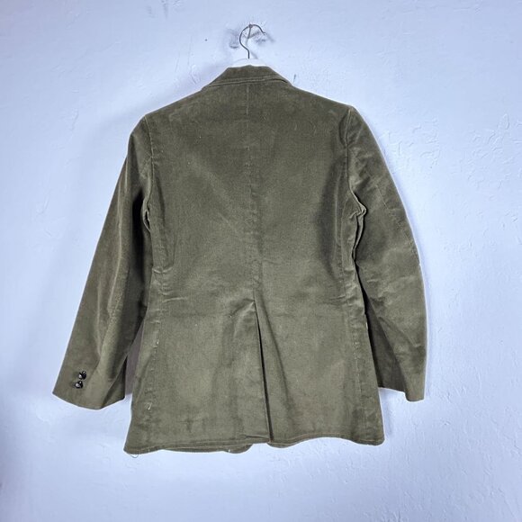 Brad Whitney California Womens Olive Corduroy Blazer Jacket Size 10 Button Front - Picture 2 of 11